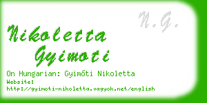 nikoletta gyimoti business card