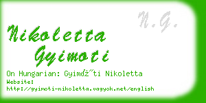 nikoletta gyimoti business card